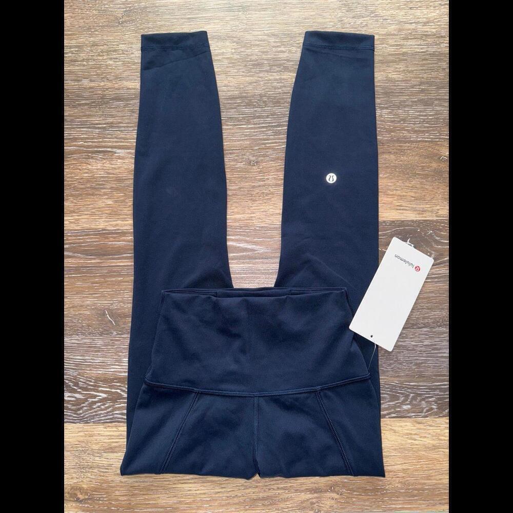 Lululemon Wunder Train High Rise 25” Hem Slit True Navy Size 2 NWT